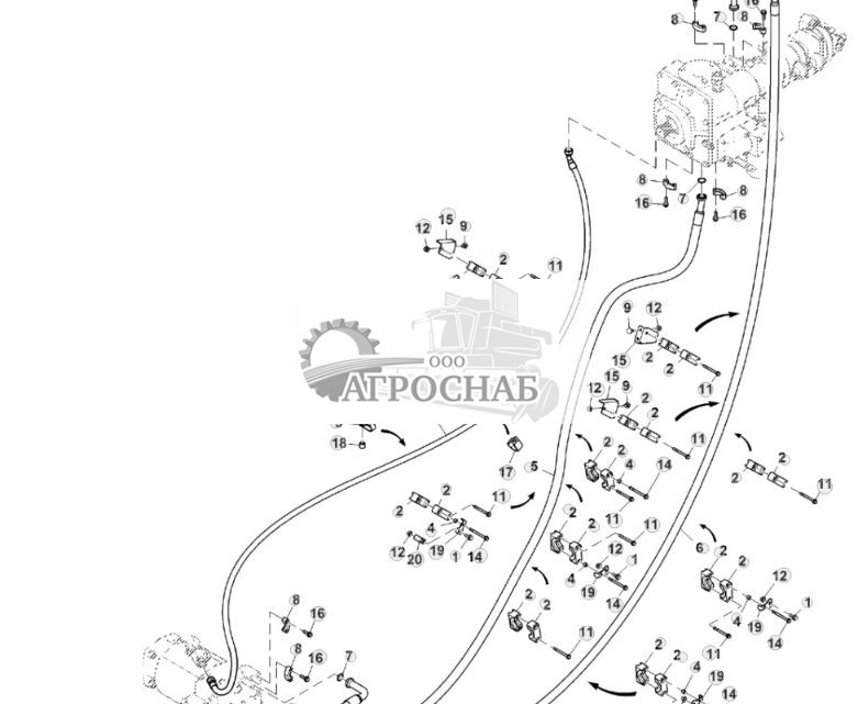 Hydraulic Hoses, Push Button Shift Transmission, 2WD, HillMaster™ - ST831324 168.jpg